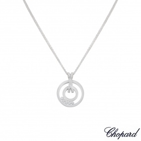 Chopard White Gold Happy Diamonds Pendant